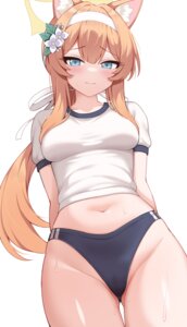 Rating: Questionable Score: 10 Tags: animal_ears blue_archive buruma cameltoe enru gym_uniform halo iochi_mari loli nekomimi wet User: Arsy
