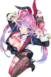 Rating: Questionable Score: 24 Tags: animal_ears bunny_ears bunny_girl fishnets heels hololive hololive_dev_is kikirara_vivi no_bra nonco tail tattoo thighhighs User: VigorousMMM