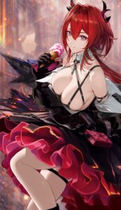 Rating: Questionable Score: 35 Tags: arknights arknights:_endfield dress gangshangguang_(smjy5842) garter horns laevatein_(arknights) no_bra skirt_lift surtr_(arknights) User: VigorousMMM