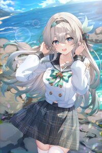 firefly honkai:_star_rail kuroida seifuku thighhighs