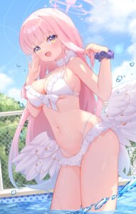 akovo angel bikini blue_archive misono_mika swimsuits wet wings