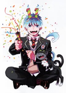 Rating: Safe Score: 3 Tags: ao_no_exorcist katou_kazue kuro_(ao_no_exorcist) male neko okumura_rin pointy_ears seifuku sweater User: Reverseshin