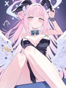 angel animal_ears blue_archive bunny_ears bunny_girl cameltoe misono_mika no_bra snow-yuuki wings