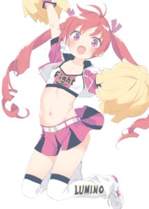 cheerleader hazuki_watora kani_biimu skirt_lift thighhighs wet