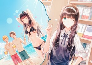 Rating: Questionable Score: 24 Tags: bikini gimai_seikatsu hiten megane seifuku swimsuits yomiuri_shiori User: himeno_nanako