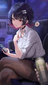 ellen_joe lillly pantyhose seifuku skirt_lift tail zenless_zone_zero