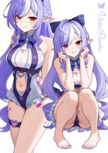 aviary garter pointy_ears see_through swimsuits tattoo vivian_banshee zenless_zone_zero
