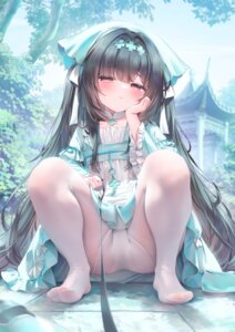 Rating: Questionable Score: 57 Tags: asian_clothes azur_lane chang_feng_(azur_lane) chen_bin loli pantsu pantyhose see_through skirt_lift User: lacepanties