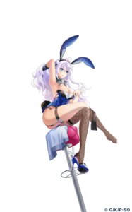 animal_ears bunny_ears bunny_girl fishnets garter heels kasugaya_shizuri_castiella no_bra strike_the_blood tagme tail thighhighs