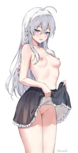 elaina_(majotabi) kaetzchen majo_no_tabitabi nipples nopan pussy skirt_lift topless uncensored
