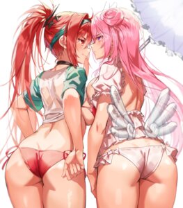 Rating: Questionable Score: 49 Tags: ass bikini dorothy_(nikke) goddess_of_victory:_nikke michairu. rapi_(nikke) see_through swimsuits umbrella wet_clothes wings User: KenB