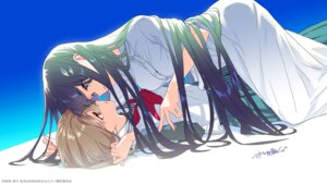 dress miman oumi_shiori seifuku watashi_wo_tabetai_hitodenashi yaotose_hinako yuri