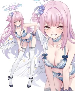 Rating: Questionable Score: 40 Tags: angel blue_archive bra garter_belt lingerie misono_mika pantsu shigure stockings thighhighs wings User: VigorousMMM