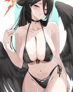 angel bikini blue_archive hanekawa_hasumi mizblank swimsuits wet wings