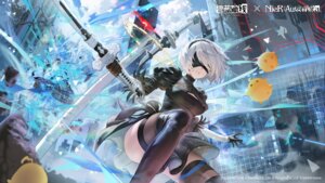 Rating: Questionable Score: 26 Tags: azur_lane crossover dress manjuu_(azur_lane) nier nier_automata skirt_lift sword tagme thighhighs yorha_no.2_type_b User: kiyoe