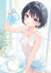 loli nipples no_bra see_through wet wet_clothes yunarebun