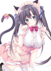 amairo_chocolata amairo_chocolata_2 animal_ears cabbage_soft korie_riko maiba_nana maid nekomimi tail thighhighs