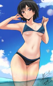 amagami bikini nanasaki_ai swimsuits undressing wet yoo_tenchi