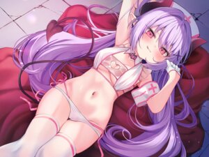 cameltoe devil ebihara_beniko horns no_bra nurse pantsu pointy_ears see_through string_panties tail thighhighs