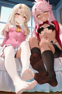 Rating: Questionable Score: 67 Tags: chloe_von_einzbern fate/kaleid_liner_prisma_illya fate/stay_night feet illyasviel_von_einzbern loli no_bra pantsu radoremo see_through skirt_lift tattoo thighhighs User: Arsy