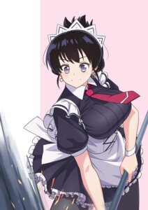 akishiki arato_nagi maid pantyhose ruri_no_houseki weapon