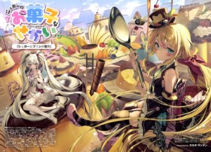 cream dress heels heterochromia kakao_rantan stockings thighhighs