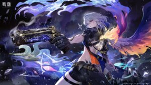 galbrena garter gun no_bra tagme tattoo wallpaper wet wings wuthering_waves