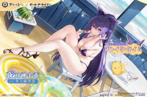 azur_lane bikini crossover date_a_live heels manjuu_(azur_lane) swimsuits tagme yatogami_tooka