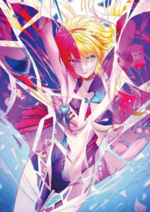 bandages bandaid cutie_honey fishnets nababa no_bra nopan see_through sword