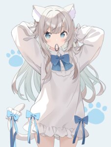 Rating: Safe Score: 23 Tags: animal_ears nekomimi pajama tail tantan_men_(dragon) User: Anonymous