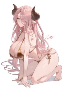 ayacho bikini granblue_fantasy horns narumeia_(granblue_fantasy) pointy_ears swimsuits