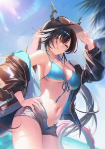 Rating: Questionable Score: 42 Tags: arknights arknights:_endfield bikini chen_qianyu_(arknights) horns jiang_ye_kiri megane open_shirt swimsuits tail torn_clothes wet User: VigorousMMM