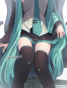 hatsune_miku kanpa_(campagne_9) seifuku thighhighs vocaloid