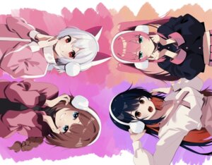 animal_ears gym_uniform headphones himekawa_nene igarashi_masakuni inohana_rikka kirino_iko mayonaka_heart_tune nekomimi uzuki_shinobu