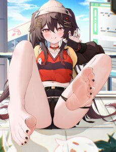Rating: Questionable Score: 49 Tags: feet garter genshin_impact hu_tao pantsu radoremo skirt_lift thong User: kuramamariko