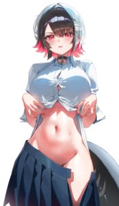 domi_(hongsung0819) ellen_joe nopan seifuku shirt_lift tail zenless_zone_zero