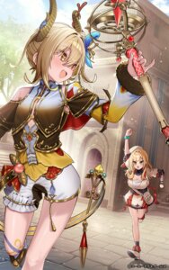 alvina_zimlock atelier atelier_resleriana citrine_(atelier) corset edajima_denki heels heterochromia horns koei_tecmo weapon
