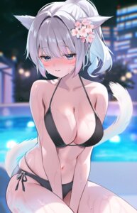 Rating: Questionable Score: 42 Tags: animal_ears bikini final_fantasy final_fantasy_xiv nekomimi su2525 swimsuits tail warrior_of_light_(ff14) wet User: BattlequeenYume