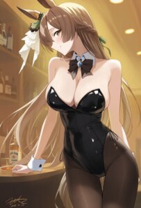 Rating: Questionable Score: 3 Tags: animal_ears fritz614 leotard no_bra pantyhose satono_diamond_(umamusume) uma_musume_pretty_derby User: VigorousMMM