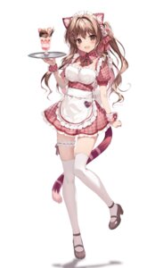 animal_ears aomi_maika garter heels karory maid nekomimi tail thighhighs waitress