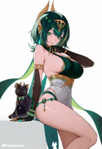 Rating: Questionable Score: 12 Tags: genshin_impact helloimtea nefer neko no_bra User: Arsy