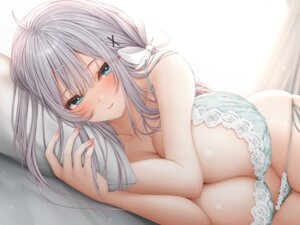 bra lingerie nmokhahi pantsu panty_pull pubic_hair string_panties