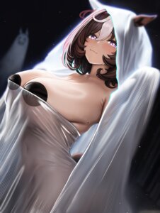 Rating: Questionable Score: 18 Tags: animal_ears asdkd123 halloween meisho_doto_(umamusume) no_bra nopan pasties see_through tail uma_musume_pretty_derby User: charunetra