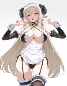 Rating: Questionable Score: 71 Tags: animal_ears bikini garter horns maid stockings swimsuits tagme thighhighs User: KenB