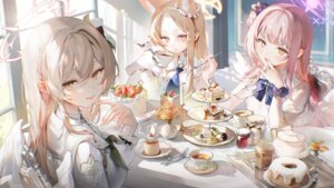 angel animal_ears blue_archive dalla_(888_dalae) halo kirifuji_nagisa kitsune misono_mika wings yurizono_seia