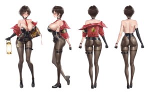 ass garter leotard megane no_bra pantyhose rokaina tagme