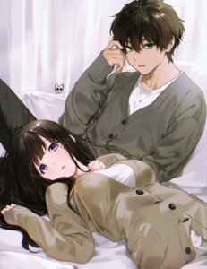Rating: Safe Score: 22 Tags: chitanda_eru hyouka mery_(yangmalgage) oreki_houtarou sweater User: Dreista