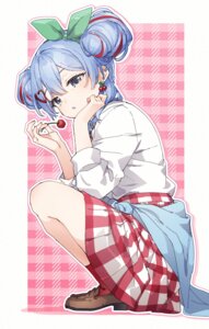 Rating: Safe Score: 22 Tags: cherry_pop_(vocaloid) hatsune_miku kusaka_shi seifuku skirt_lift sweater vocaloid User: himeno_nanako