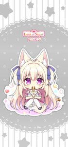 Rating: Questionable Score: 5 Tags: animal_ears arcana_alchemia chibi dress fine_(arcana_alchemia) kitsune lump_of_sugar moekibara_fumitake pantsu skirt_lift tail thighhighs User: k25c2yf