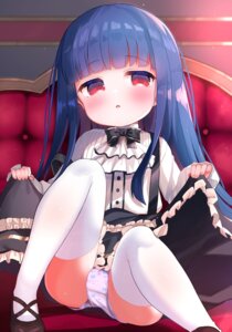 gothic_lolita loli lolita_fashion pantsu sajou_yukimi skirt_lift the_idolm@ster the_idolm@ster_cinderella_girls the_idolm@ster_cinderella_girls_u149 thighhighs yinpa_(wanone500511)